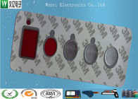 Waterproof Membrane Switch Touch Panel Overlay Jendela Merah Kontak Pad Perak