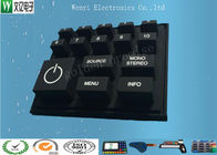 Hitam Tombol Keypad Silikon Kustom / Layar Sutra Putih Keypad Karet Konduktif