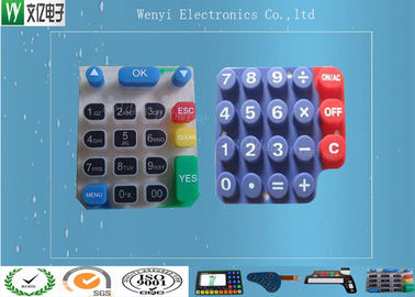 Keypads Karet Silikon Kustom Untuk Item 3C 60 Gelar Silkscreen Cetak Gloss Tinggi