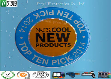Self Stick Epoxy Membran Switch Overlay, Gloss Tinggi Konduktif Overlay Untuk Logo