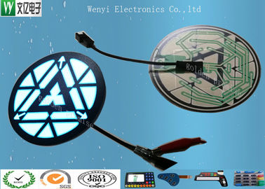 8000 hingga 10.000 Jam panjang lampu biru dan putih EL Panel Backlight FPC Membran Switch F150 Overlay