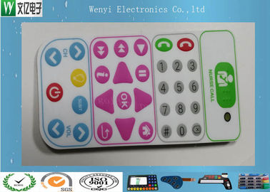 Keypad Kontrol Saklar Membran Datar Keypad Tidak Ada Embossing Dengan Overlay PET 0.20mm