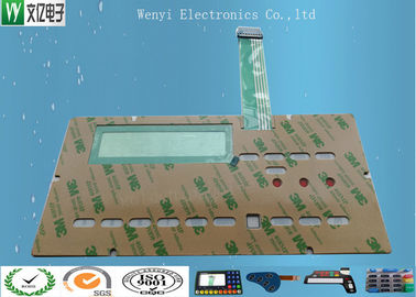 Jendela LED Polydome yang jelas Menekan Tombol Embossing Membran Switch Overlay Dengan Pin Konektor Perempuan