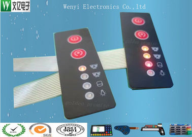 Side Light LED Backlit Embossing Membran Switch Dengan Polydome