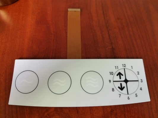 Keypad Sakelar Membran FPC Zif Panjang Dengan Led 1.0mm Pitch 3 Keys